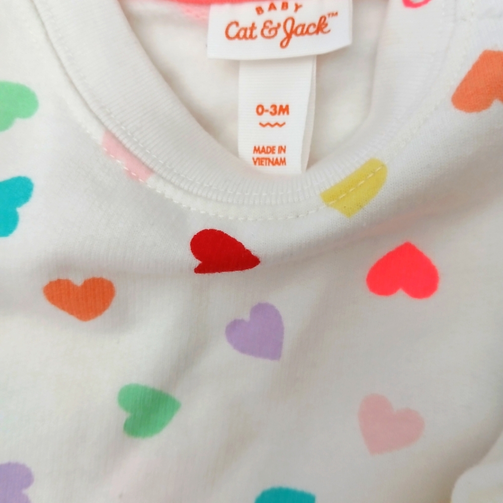 Cat and Jack sweatshirt tutu and leggings set 0-3mos